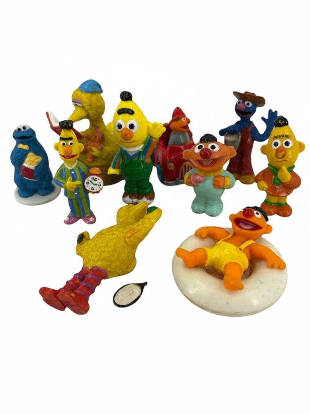 Vintage Sesame Street Figurines 80s Muppets big bird bert ernie cookie monster